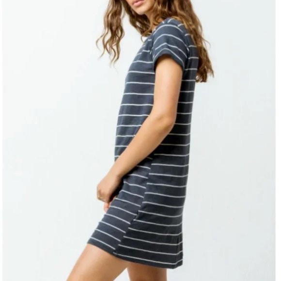 🔮 2 For $40 🔮 Billabong - NEW Striped Blue Coast Tee Dress XS - Picture 7 of 9